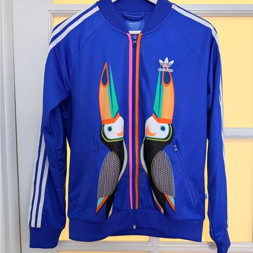 Farm Rio x Adidas Original Blue Toucan Jacket Tracksuit